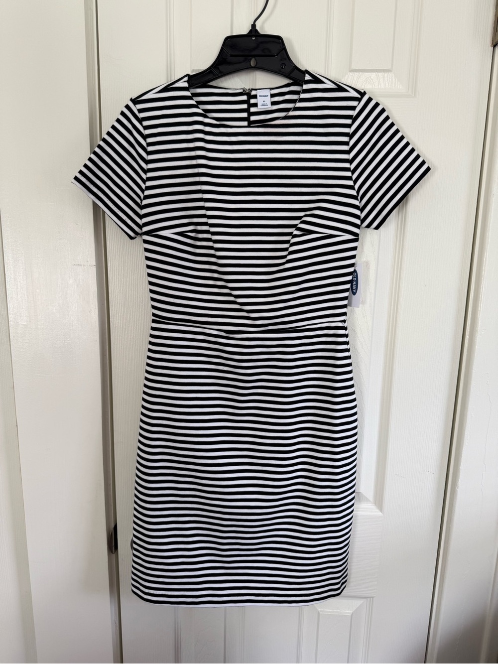 Old Navy Black and White Striped Mini Dress